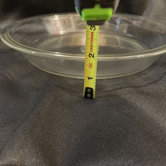 Vintage PYREX Pie Plate #209 Clear Glass 11” Curved  Rim Dessert Dish Great Con. - Picture 7 of 8